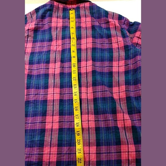 Victoria's Secret Pink Plaid Shirt Button Down - Picture 7 of 8